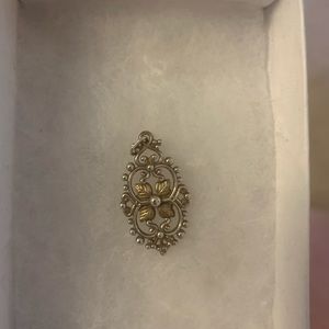 Black Hills Gold silver pendant necklace